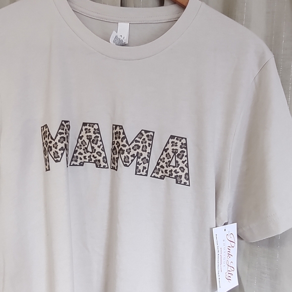 Pink Lily MAMA Animal Print Tee. Size M - Picture 4 of 5
